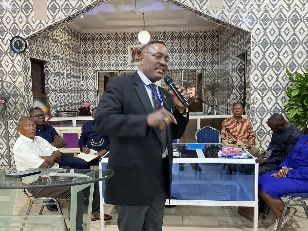 Minister speaking and teaching to an attentive congregation
